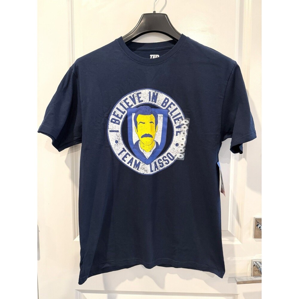 NEW Ted Lasso "I Believe in Believe" Graphic T-Shirt - Navy Blue - Size Medium - Picture 2 of 11